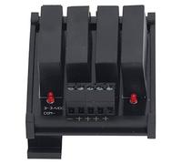 Qudinip Module de Relais à Semi-conducteurs 4P, Conception de Rail DIN Durable, Relais DC à DC Fiable pour le Contrôle électrique, Entrée 3-32 V, Charge 5-8 A