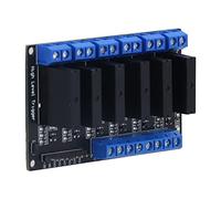 Qudinip Module de Relais à Semi-conducteurs, Commande à Déclencheur Haute Tension à 6 Canaux avec Fusible, pour équipement électrique 5 V 12 V 24 V 3-24 V (3-24V)