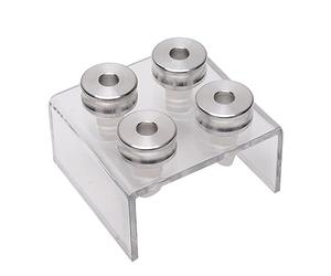 Qudinip Moule à Rouge à Lèvres DIY de 9 Mm, Outil Durable en Silicone et en Aluminium pour la Fabrication de Baume à Lèvres Fait Maison, Parfait pour un Usage Personnel et Professionnel (9 mm quatre