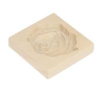 Qudinip Moule à Tampons à Biscuits en Bois, Durable, à Dégagement Facile, pour la Cuisine, Moule à Biscuits sculpté en Bois de Hêtre, 1 unité (Rose rouge)