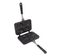 Qudinip Moule Taiyaki, 4 Plateaux de Cuisson Antiadhésifs Double Face, Gaufrier en Fonte D'aluminium de qualité Alimentaire, avec Poignée Anti-brûlure, pour Gâteau de Poisson Taiyaki,