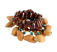 Qudinip Noix Handbell Drum Instrument de Percussion Léger en Bois Massif pour Fêtes et Danses D'enfants 1 unité