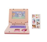 Qudinip Ordinateur D'orchestre d'apprentissage pour Enfants, Dessin animé de L'ordinateur Portable, Jouet de Développement Cognitif électronique avec 2 Clips Musicaux 11 Effets (Souris rétractable