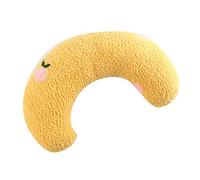 Qudinip Oreiller pour Animaux de Compagnie, Oreiller Cervical Doux en Forme de U pour Soulager Les Articulations des Chiens et des Chats, Polaire EPE en Coton perlé (Jaune)