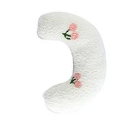 Qudinip Oreiller pour Animaux de Compagnie, Oreiller Cervical Doux en Forme de U pour Soulager Les Articulations des Chiens et des Chats, Polaire EPE en Coton perlé (Blanche)
