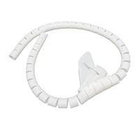 Qudinip Organiseur de Manchons de Câbles, Tube enroulé Flexible et Résistant à l'usure pour la Gestion des Fils à la Maison et au Bureau - 10 M Blanc (Φ16mm)