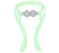 Qudinip Outil de Massage du Cou à Main pour Soulager les Tissus Profonds, Masseur Ergonomique du Cou et des épaules pour les Employés de Bureau, Matériau ABS et TPR, 1 unité (Verte)