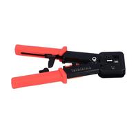 Qudinip Outil de Sertissage RJ45 pour le Sertissage Ethernet, Conception en Acier Robuste et Durable pour Couper et Dénuder les Câbles Ethernet (Rouge)