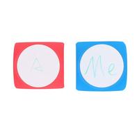 Qudinip Outils éducatifs de Dés Effaçables à Sec pour Enfants, Ensemble de 2 Dés Vierges Colorés pour L'apprentissage Interactif, Matériau EVA Sûr, Idéal pour la Salle de t la Maison (Bleu