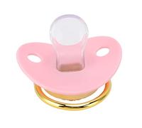 Qudinip Pacification bébé, Sucette en Silicone Bling Soft Ultra Light pour le Nourrisson de 6 à 18 Mois avec Conception Ergonomique et Expert Pédiatrique Support BPA BPA sans Odor Non (M rose)