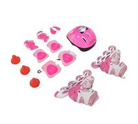 Qudinip Patins à Roues Alignées pour Enfants Réglables avec Roues Lumineuses pour Une Utilisation Amusante en Intérieur et en Extérieur-matériau PVC Durable 1 Paire
