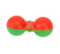 Qudinip Perles à Double Hochet de Pêche, 40 Pièces, Outil D'alarme en Plastique Vibrant pour Un Attractif Efficace pour la Pêche en Mer (Rouge et Vert)