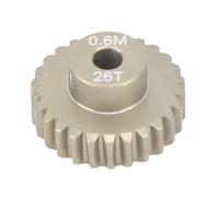 Qudinip Pignon de Chenille RC en Alliage D'aluminium Durable, Module 0.6 pour Voitures sur Chenilles 1/8 1/10 3.175mm (26T)