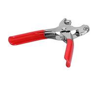 Qudinip Pince à œillets Chromée, Outil de Pose D'œillets Durable avec 100 Rivets pour Projets D'artisanat, Rouge 6 Pouces