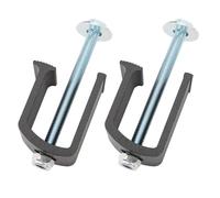 Qudinip Pince de Boîte à Outils de Camion Robuste, Pinces D'arrimage en Aluminium Durables pour une Installation Sécurisée de la Boîte à Outils, Antirouille, 2 Jeux (Noir)