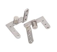 Qudinip Pivot Pivot Hinges Acier Inoxydable de Service Lourd 270 Degrés Rotatif Charnière Gauche Droite Charge Maximale 130 Lb argenté brossé
