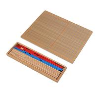 Qudinip Planche D'addition et de Soustraction en Bois, Jouet éducatif pour Enfants Apprenant Les Mathématiques, 34 Barres Numériques, Bois de Hêtre, 30 X 21,9 Cm