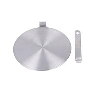 Qudinip Plaque Diffuseur de Chaleur pour Cuisinière à Induction en Acier Inoxydable avec Poignée pour Cuisinières à Gaz et électriques 1 Pièce (22#)