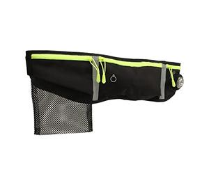 Qudinip Pochette de Ceinture de Course à LED, étanche, avec éclairage à 4 Niveaux pour Les Activités de Plein Air, Sac de Taille Réglable en Polyester Doux