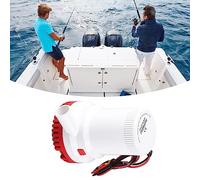 Qudinip Pompe de Cale Marine 2000GPH, Pompe électrique Submersible Robuste avec Crépine à Dégagement Rapide et Protection Anti-sas, pour Coques de Bateaux, Réservoirs D'appâts, ét (24V)