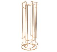 Qudinip Porte-Capsules de café doré, Support de Rangement de Dosettes de café en Fil de Fer Durable pour la Maison et le Bureau, Peut Contenir 18 Capsules (Or)