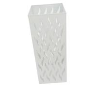 Qudinip Porte-Parapluie, Porte-Parapluie en Métal avec Revêtement en Poudre Antirouille pour Usage Intérieur et Extérieur, Design Compact 42x16x16cm (Blanche)