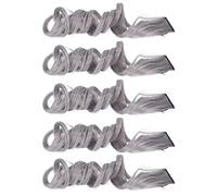 Qudinip Postiche à Clip 5 Pièces, Extensions de Cheveux Longs Bouclés Colorés pour Femmes et Filles, Cheveux Synthétiques à la Mode de 21,7 Pouces (cendre de thé blanc)