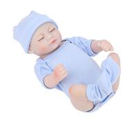 Qudinip Poupée bébé en Silicone avec des Caractéristiques Réalistes, Jouet pour bébé de 10 Pouces pour Enfants, Vinyle Souple Sûr et Corps lesté, Parfait pour Les Cadeaux (Fermer Les Yeux)