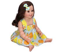 Qudinip Poupée bébé Reborn 21,7 Pouces, Corps Entièrement en Vinyle, Réaliste, Nouveau-né, Cadeau pour Enfants avec Vêtements et Accessoires