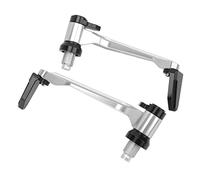 Qudinip Protecteur de Levier D'embrayage de Frein de Garde-main de Moto en Alliage D'aluminium Durable Haute Résistance pour Guidon de 22 Mm, Remplacement pour et (Argent)