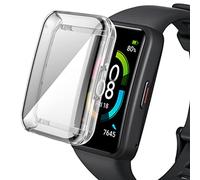 Qudinip Protecteur D'écran de Montre, Coque Complète en TPU Flexible pour Band 6, Band 6/7 - Durable, Haute sensibilité, Installation Facile (Transparente)