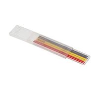 Qudinip Recharge de Crayon de Charpentier 2,8 Mm HB, Ensemble de Marqueurs étanches pour le Travail du Bois, 6 Pièces pour un Marquage de Précision (Noir + Rouge + Jaune)