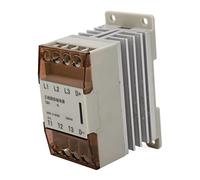 Qudinip Relais à Semi-conducteurs triphasé avec Radiateur Tension de Contrôle de Commutation Rapide 3-32VDC pour le Contrôle Automatique des Processus 24-380VAC (TSR-40DA-S)