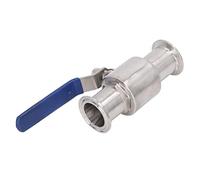 Qudinip Robinet à Bille à Pince avec Poignée en Acier Inoxydable 304 pour le Contrôle du Débit dans le Traitement Industriel et des Boissons (Diamètre extérieur du tuyau 38 mm / 1,5 pouces)