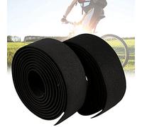 Qudinip Ruban de Guidon de Vélo Noir, 2 Pièces, Poignée Antidérapante Souple et Flexible pour le Confort du Cyclisme, éponge en Caoutchouc Naturel 200x3x0.3cm