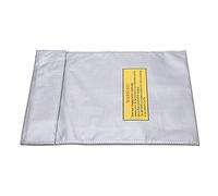 Qudinip Sac de Protection Ignifuge pour Batterie Lipo, Conception Antidéflagrante pour Un Chargement et Un Stockage Sûrs des Batteries d'avion 23x30cm (Argent)