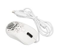 Qudinip Souris de Jeu Filaire, DPI Réglable, Conception Ergonomique pour Bureau et étude, Câble de 4,9 Pieds, Rétroéclairage RVB (Blanche)