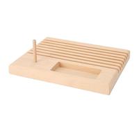 Qudinip Support de Règle de Quilting, Organisateur Robuste de Support de Bobine de Bricolage pour Outils de Couture, Petit Hêtre 18x15x2CM