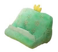 Qudinip Support de Tablette d'oreiller, Support de comprimé Triangulaire, Coussin de Comprimés Moelleux Doux avec 2 Poches Latérales et Rangement Arrière pour Enfants (A)