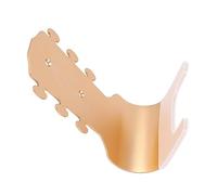 Qudinip Support Mural pour Guitare, sans Trou, avec Manchon de Protection en Silicone, pour Guitare Acoustique électrique, Basse, ukulélé, Conception en Métal Robuste (Or)