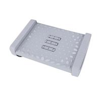 Qudinip Tabouret à Bascule, Fonction de Massage pour Soulager les Pieds avec Rouleau, Conception Ergonomique pour Bureau, Maison, Salle de Classe, Matériau PP Léger 37 X 24 X 15 Cm (Grise)