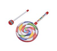 Qudinip Tambour à Main avec Cadre en Bois, Design de Dessin animé Mignon, Petit Volume, Instrument éducatif pour Enfants de 3 Ans et Plus (Sucette)