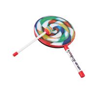 Qudinip Tambour à Main pour Enfants, Instrument de Percussion Arc-en-Ciel Multicolore pour L'éducation Musicale et Les Activités Amusantes, Matériau PVC Durable, 1 unité (8 Pouces)