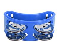 Qudinip Tambourin à Pied Cajon Box Drum Jingle Foot Bell, Plastique ABS Durable avec Sangle élastique pour Musiciens, Léger et Portable, 1 unité (Bleue)