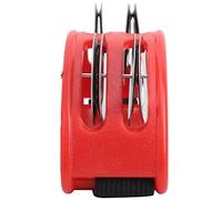 Qudinip Tambourin à Pied Cajon Box Drum Jingle Foot Bell, Plastique ABS Durable avec Sangle élastique pour Musiciens, Léger et Portable, 1 unité (Rouge)
