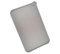Qudinip Tapis d'alimentation Antidérapant Imperméable en Silicone pour Animaux de Compagnie pour Chiens Chats Enfants 1 X Silicone Souple et Flexible (Pattes Grises Grandes)