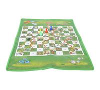 Qudinip Tapis de Jeu D'échecs Serpent pour Enfants, Tapis Non tissé Pliable et Lavable, Taille Durable 60x45cm pour Le Plaisir en Famille (Hauteur 3 cm Diamètre 2 cm)