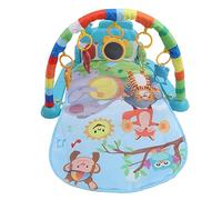 Qudinip Tapis de Jeu pour bébé, Tapis d'activité pour bébé, avec Piano Réglable, pour Le Divertissement sur Le Ventre, 72x40x47cm (Modèle de Singe et de Hibou)