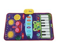 Qudinip Tapis Musical pour Enfants avec Fonctionnalités Tactiles pour la Danse et L'apprentissage - Batterie de Jazz Portable et Couverture de Piano pour Enfants - 80 X 58 Cm en Polyester
