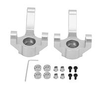 Qudinip Tasse de Direction de Voiture RC en Alliage D'aluminium, Pièces de Rechange Premium pour Voiture d'escalade HBX 1/24 2098B 2 Unités (Argent)